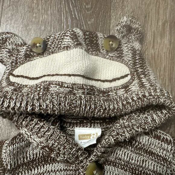 Crazy 8 Baby Sock Monkey Knit Footed Romper Costume | 6-12M | EUC - Picture 2 of 3